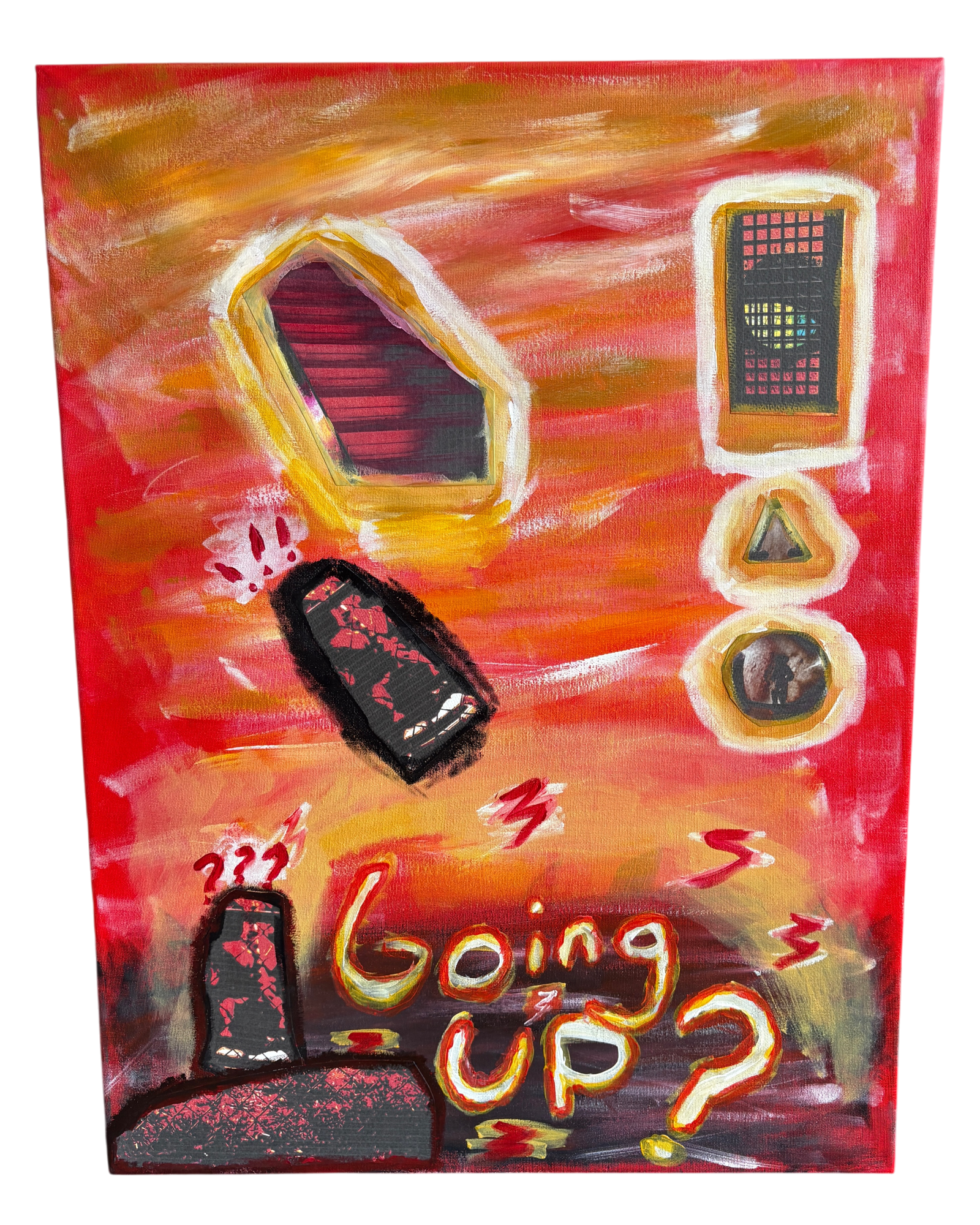 "Going Up?" – Original Canvas (2025)