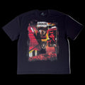 Black oversized t-shirt featuring "Going Down?" artwork from Drop 001 by FOR THE THINKERS™.