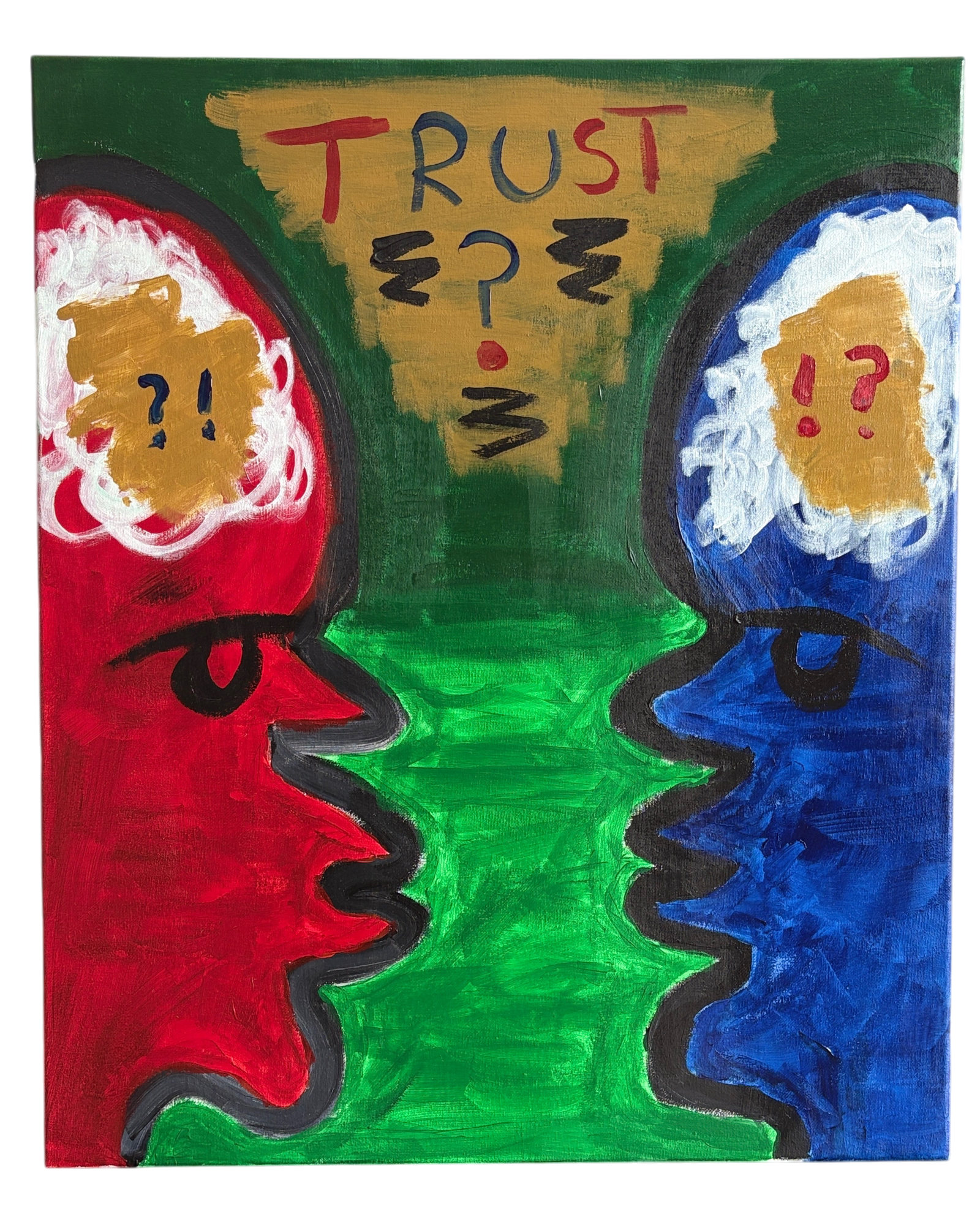 "TRUST?" — Original Canvas (2025)